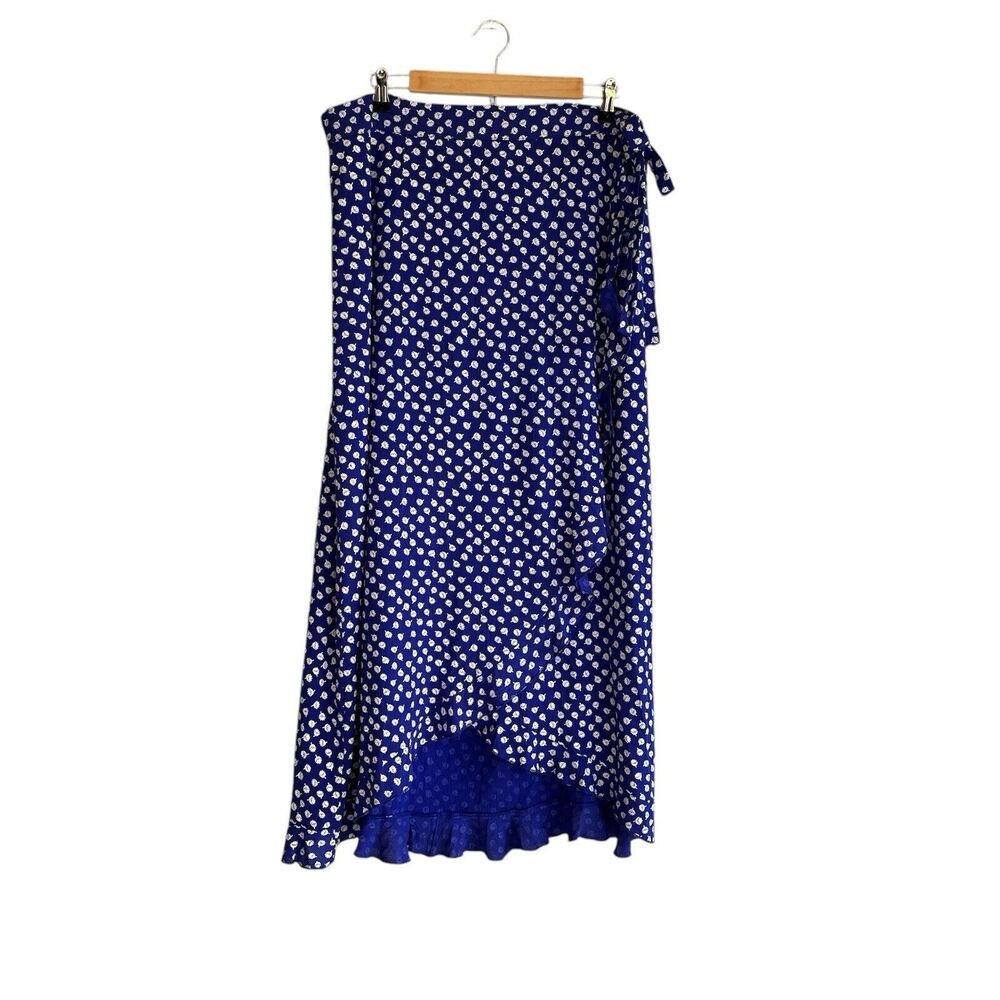 Anthropologie Blue and White Maxi Skirt